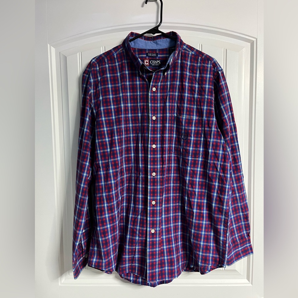 Chaps Men's Vibrant Plaid Button-Down‎ Shirt